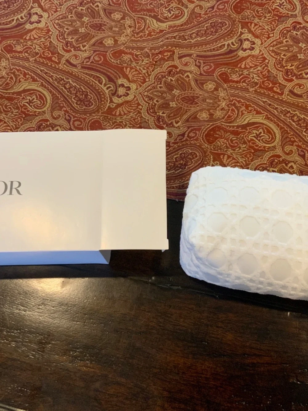 Christian DIOR CD Beauty White Trousse Pouch Quilted Make Up Bag Clutch , BNIB